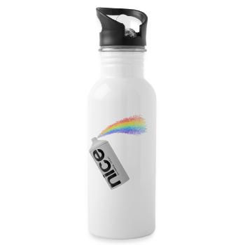 nice - The tangy rainbow spray - Water bottle with straw - white - Right