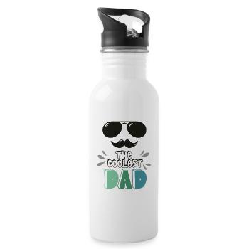 Père cool | Les parents offrent | Cadeaux Enfants - Gourde avec paille intégrée - blanc - Droite
