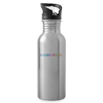 Farbenfroh - Trinkflasche mit integriertem Trinkhalm - Lightsilver - Rechts