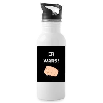 ER WARS - Trinkflasche mit integriertem Trinkhalm - Weiß - Rechts