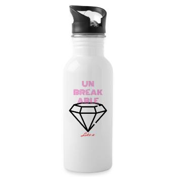 UNBREAKABLE DIAMOND - Trinkflasche mit integriertem Trinkhalm - Weiß - Rechts