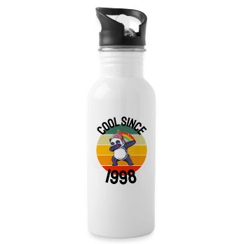 Cool Seit 1998 Retro Dabbing Panda 24. Geburtstag - Trinkflasche mit integriertem Trinkhalm - Weiß - Rechts