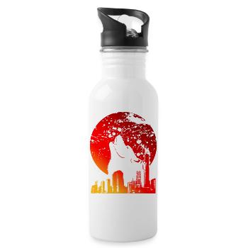 | LUNE DE SANG CADEAUX DE PLEINE LUNE ROUGE - Gourde avec paille intégrée - blanc - Droite