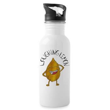 LaughingLemon - Water bottle with straw - white - Right