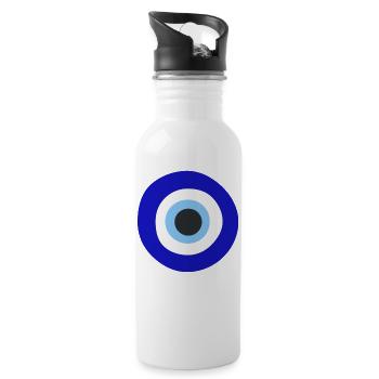 Oeil - Gourde avec paille intégrée - blanc - Droite