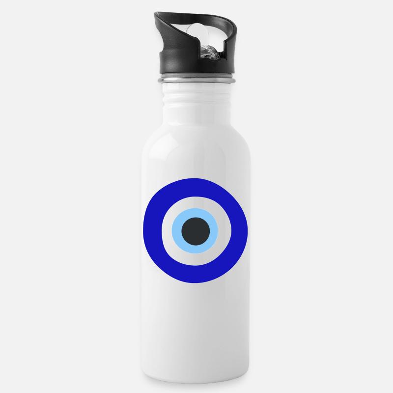 Oeil - Gourde avec paille intégrée - blanc