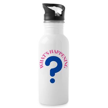 What's Happening Illustration - Water bottle with straw - white - Right