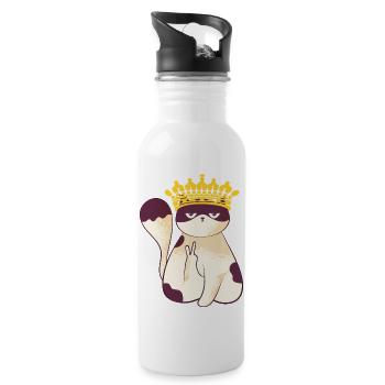 Cat Crown Peace Angry Sweet Grumpy - Gourde avec paille intégrée - blanc - Droite