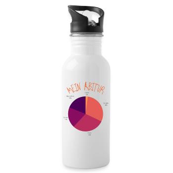 Mein Abitur - Trinkflasche mit integriertem Trinkhalm - Weiß - Rechts