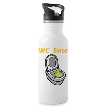 WC Ente - Trinkflasche mit integriertem Trinkhalm - Weiß - Rechts