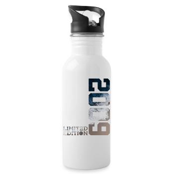 17. GEBURTSTAG LIMITED EDITION 2009 - Trinkflasche mit integriertem Trinkhalm - Weiß - Rechts