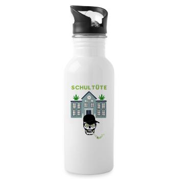 School cone - Water bottle with straw - white - Right