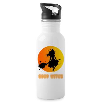 good witch - Water bottle with straw - white - Right