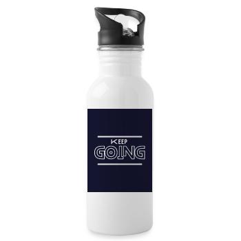 Keep Going - Water bottle with straw - white - Right