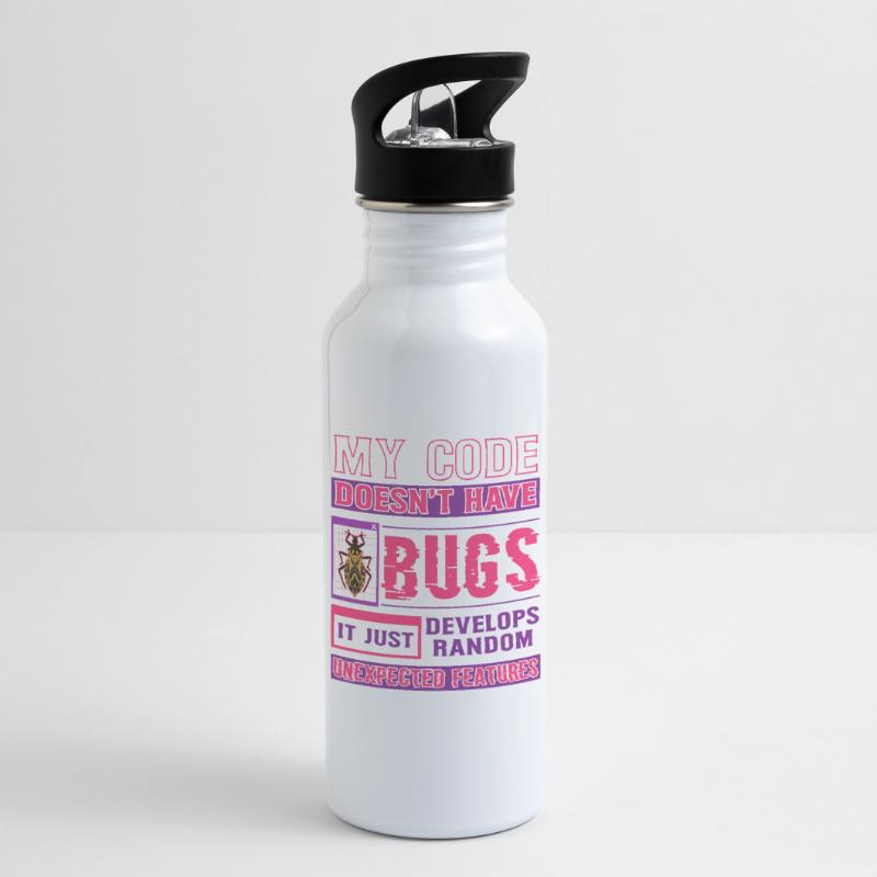 Développeur Mon code n’a pas de bugs Codage amusant Gourde avec paille intégrée