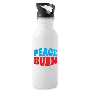 shirt new 06 - Trinkflasche mit integriertem Trinkhalm - Weiß - Rechts