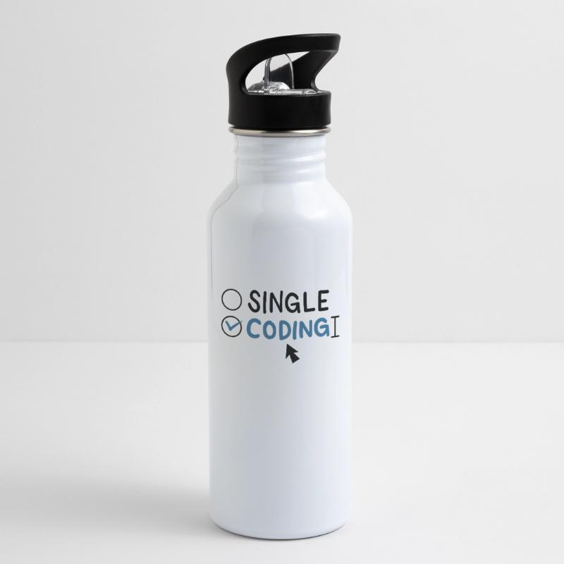 Programming Single Coding Software Engineer Water bottle with straw