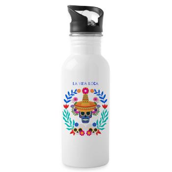 LA VIDA LOCA1 - Trinkflasche mit integriertem Trinkhalm - Weiß - Rechts