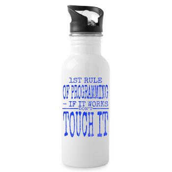 Funny Sayings Christmas Carols - Water bottle with straw - white - Right