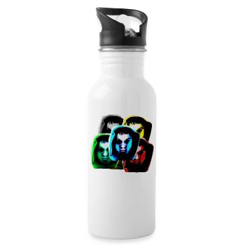 Hoody head: Multi - Trinkflasche mit integriertem Trinkhalm - Weiß - Rechts