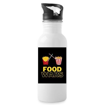 Food Wars - Trinkflasche mit integriertem Trinkhalm - Weiß - Rechts
