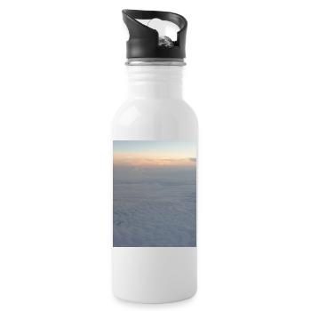 Himmel - Trinkflasche mit integriertem Trinkhalm - Weiß - Rechts
