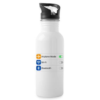 Flugmodus Einstellung - Trinkflasche mit integriertem Trinkhalm - Weiß - Rechts