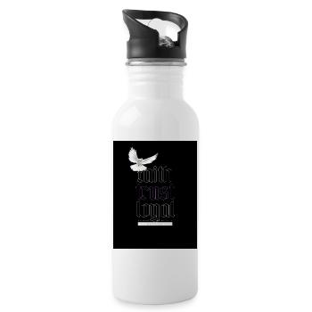 Faith trust loyal 3 - Trinkflasche mit integriertem Trinkhalm - Weiß - Rechts