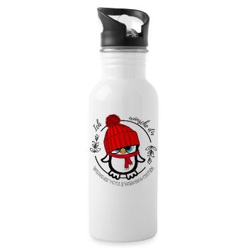 Weihnachten xmas CHRISTMAS - Trinkflasche mit integriertem Trinkhalm - Weiß - Rechts
