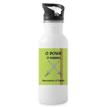 O DOWD NACHNAME - Trinkflasche mit integriertem Trinkhalm - Weiß - Rechts
