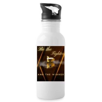 Fighter and Winner Design - Water bottle with straw - white - Right
