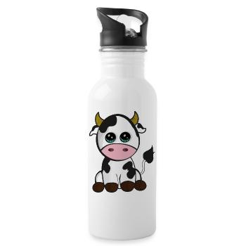 Baby cow - Water bottle with straw - white - Right