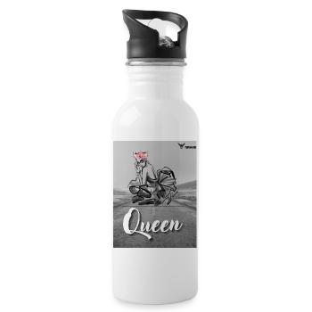 Queen - Water bottle with straw - white - Right