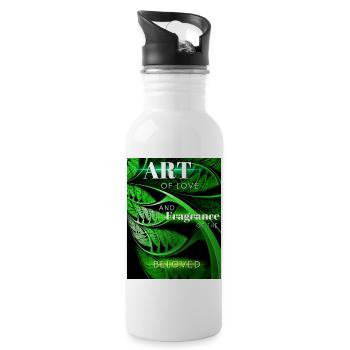 ART OF LOVE Design - Water bottle with straw - white - Right