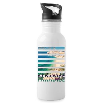 Croatia Croatian Hrvatska Croatia Croats paradise - Water bottle with straw - white - Right