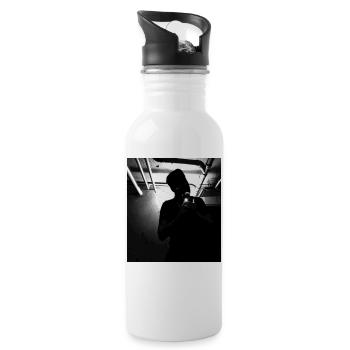 No Face - Trinkflasche mit integriertem Trinkhalm - Weiß - Rechts