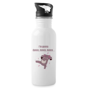 Carnival - Dance dance funny dancing elephant - Water bottle with straw - white - Right