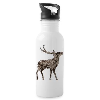 Deer - Water bottle with straw - white - Right
