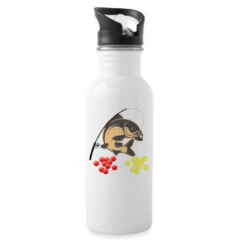 Angelsport Karpfen - Trinkflasche mit integriertem Trinkhalm - Weiß - Rechts