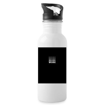 WORK - Water bottle with straw - white - Right