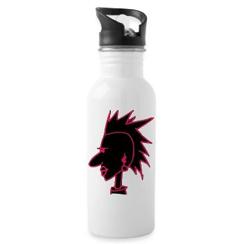 Cyber punk - Water bottle with straw - white - Right