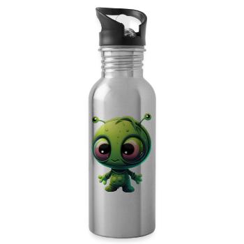 The Little Alien - Water bottle with straw - silver - Right