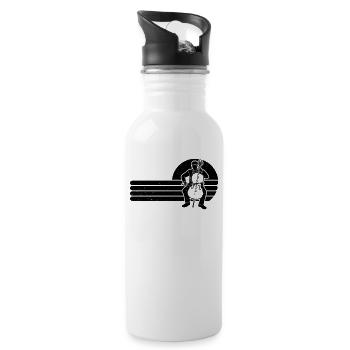 Cello cello player cellist - Water bottle with straw - white - Right