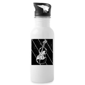 Cello cello player cellist - Water bottle with straw - white - Right