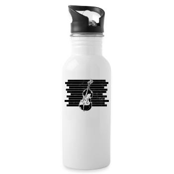 Cello cello player cellist - Water bottle with straw - white - Right