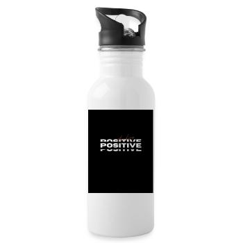 T-shirt positif - Gourde avec paille intégrée - blanc - Droite