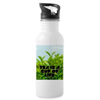 CUP OF LIFE - Trinkflasche mit integriertem Trinkhalm - Weiß - Rechts