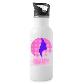 women - Trinkflasche mit integriertem Trinkhalm - Weiß - Rechts