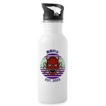 Purple Demon - Water bottle with straw - white - Right