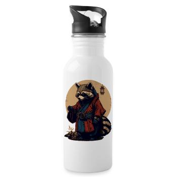 baka racoon 3 - Gourde avec paille intégrée - blanc - Droite